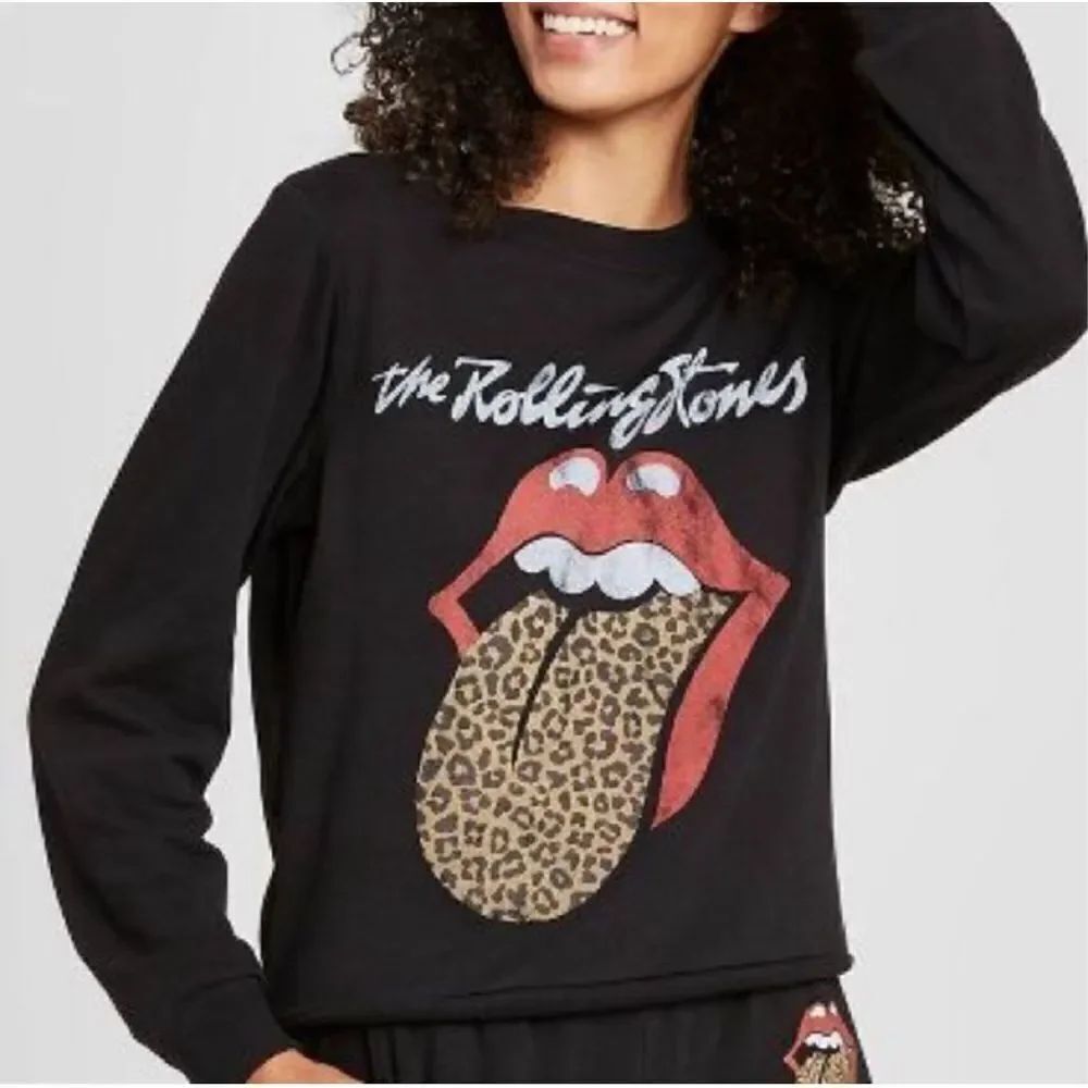 The Rolling Stones Leopard Print Sweatshirt Size Medium